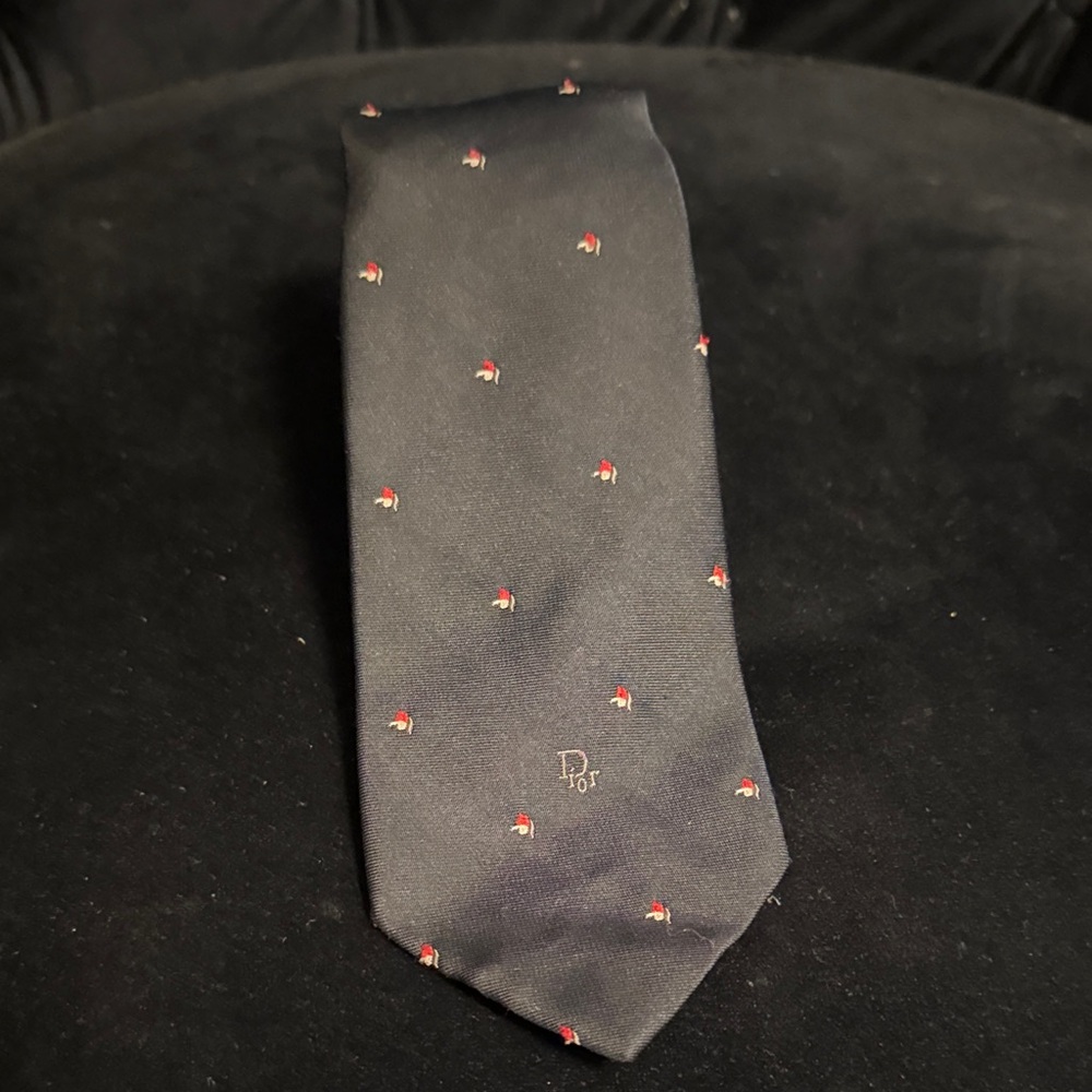 Dior Black Tie with Red Details